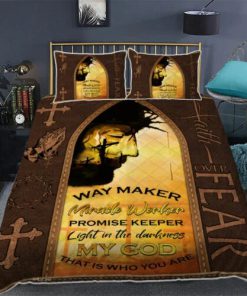 Jesus Christ. Faith Over Fear Quilt Bedding Set