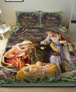 Jesus Our Savior Is Born Quilt Bedding Set