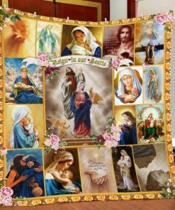 Jesus  Mary Reign In Our Hearts Quilt