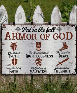UX Jesus Metal Sign  Joshua 18-9  Be Strong And Courageous NUH461