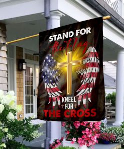 Unique Eagle Wing And Cross Flag - Kneel For The Cross AH152