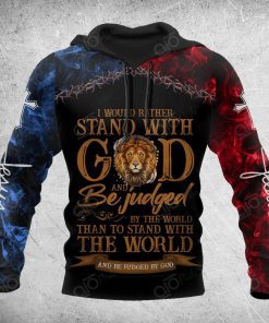 I Would Rather Stand With God And Be Judged By The World Than To Stand With The World And Be Judged By God Microflecee Hoodie/Zip Hoodie - For Men and Women