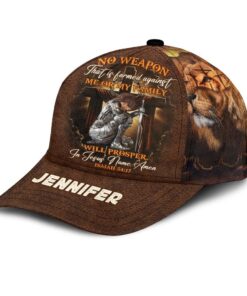 Personalized Warrior of God No Weapon Formed Against Us Shall Prosper-Isaiah 54:17 Over Print Classic Cap